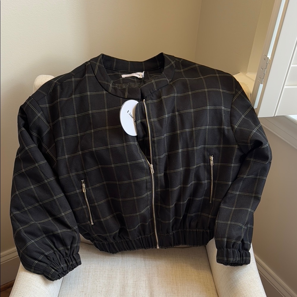 Black Plaid Women's Jacket